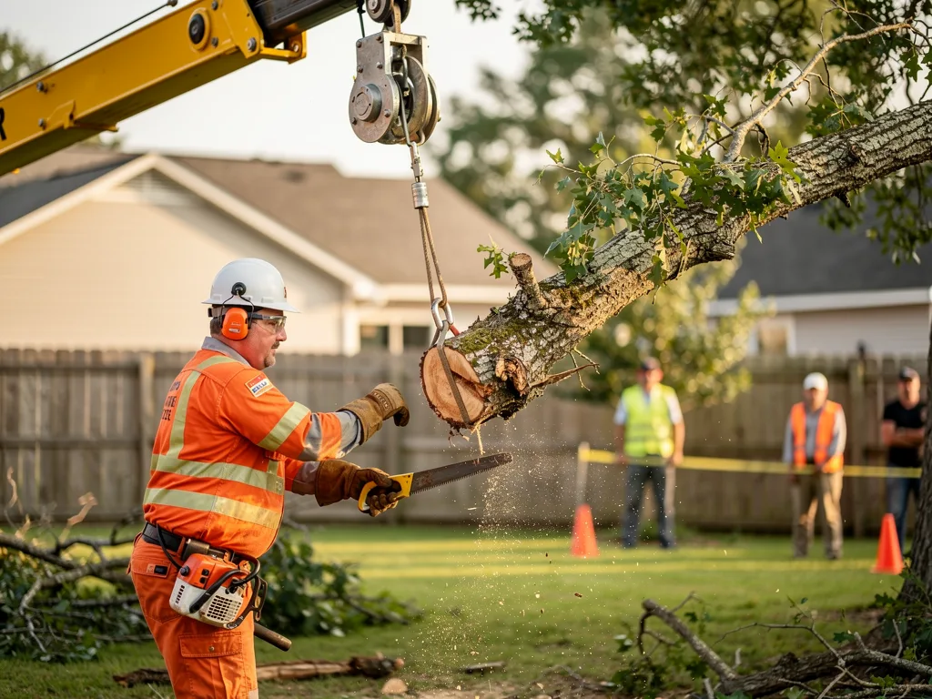 Crane-Assisted Tree Removal